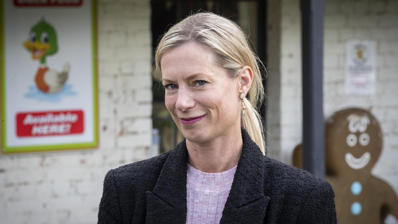 Tasmanian labor leader Rebecca White at Richmond. Picture: Chris Kidd