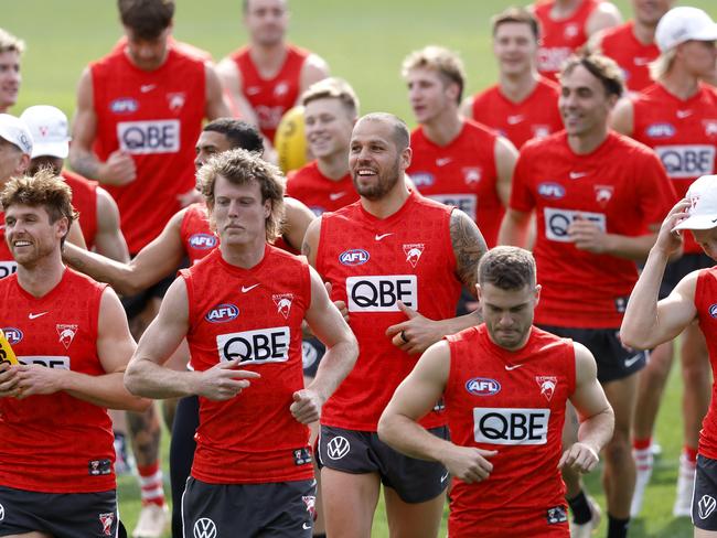 Lance Franklin and teammates during  Sydney Swans training at the SCG on 8th September, 2022. Photo by Phil Hillyard(Image Supplied for Editorial Use only - **NO ON SALES** - Â©Phil Hillyard )