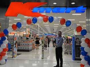 FRESH LAYOUT: Kmart Bundaberg store manager Jason Everingham welcomes customers to the fresh-look store. Picture: Geordi Offord