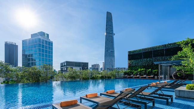 Pool deck at Fusion Original Saigon Centre.