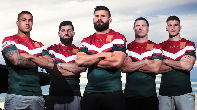 Lebanese rugby league players Michael Lichaa, Abbas Miski, Josh Mansour, Mitch Moses and Adam Doueihi have all been banned. Picture: Brett Costello