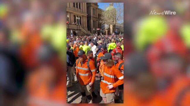 CFMEU members rally in Brisbane