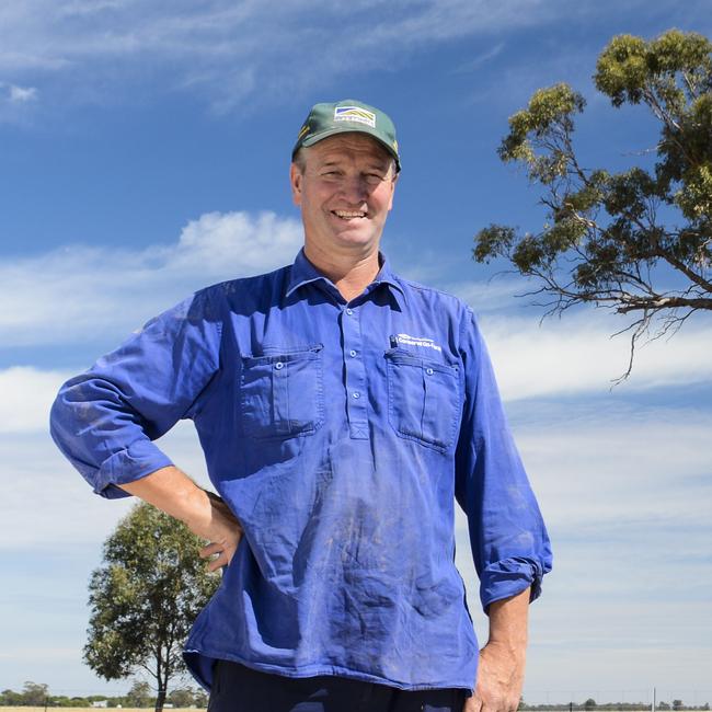 Andrew Weidemann, Rupanyup, in a paddock of canola stubble. Picture: Dannika Bonser