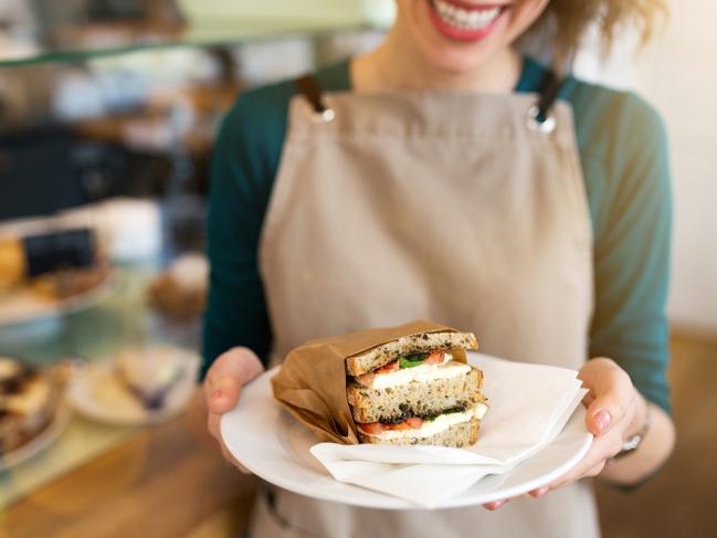 General iStock pics for Best Cafe poll.  Waitress ready to serve food in cafe. Picture: iStock