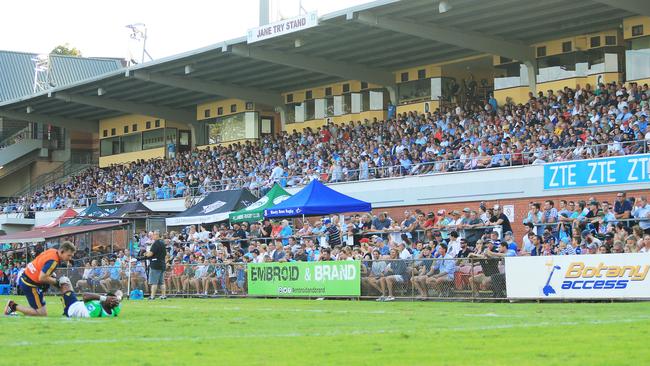 A healthy crowd at a Tahs trial match last season. Picture: Mark Evans