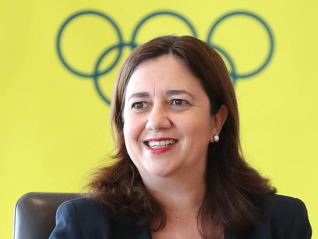 Annastacia Palaszczuk and John Coates meeting to discuss Brisbane's potential Olympic bid.