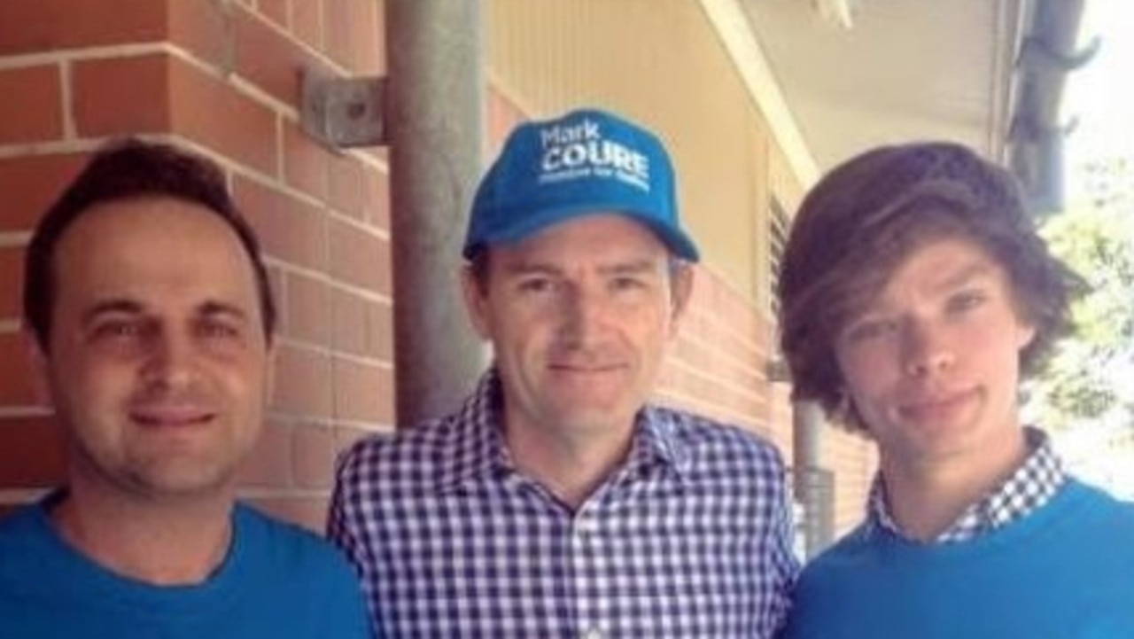 <span id="U843490601844a0F">Phillip Hancock</span><s1> with new Opposition foreign affairs spokesman David Coleman while helping to hand out how-to-vote cards for Oatley MP Mark Coure in 2015.</s1> Picture: Supplied.