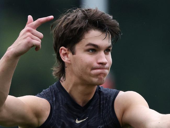 MELBOURNE, NOVEMBER 25, 2024: Collingwood pre-season training at Olympic Park. Charlie West. Picture: Mark Stewart