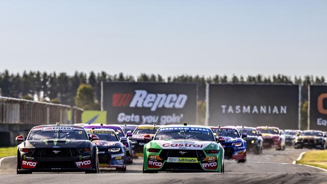 Cam Waters wins the 2024 NED Whisky Tasmania SuperSprint, Event 08 of the Repco Supercars Championship, Symmons Plains, Launceston, Tasmania, Australia. 18 Aug, 2024.