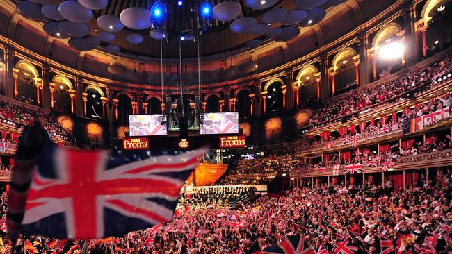 The Last Night of the Proms traditionally attracts thousands of Union Jack waving fans. Picture: AFP