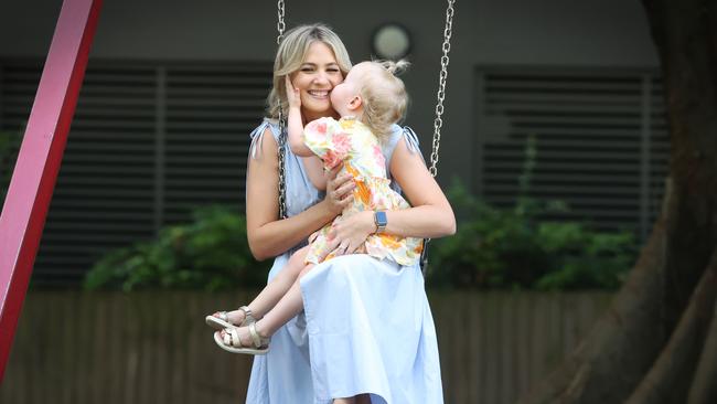 Kendall Gilding with her daughter Olive. Picture: Jamie Hanson