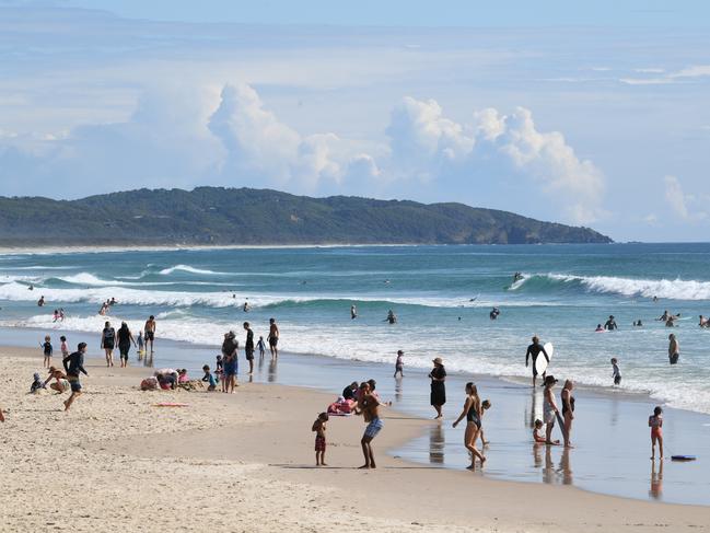 Christmas Day morning at the main beach in Lennox Head. Picture: James D. Morgan/Getty Images