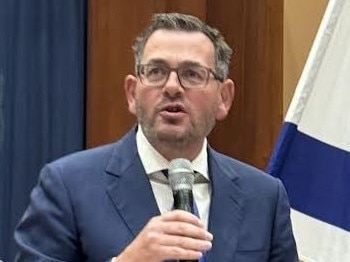 Daniel Andrews has declared that now is not the time to recognise a Palestinian state, telling a crowd of Jewish Labor party faithfuls that the current Palestinian leadership is not a partner for peace. , , The former premier reaffirmed his “steadfast” support for Israel in a powerful speech at the Temple Beth Israel synagogue in St Kilda on Thursday night to launch Labor Friends of Israel Australia. Picture: Carly Douglas