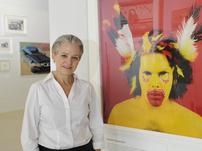 Curator Natalia Bradshaw at Collector's  Space exhibition at 101 William st, Darlinghurst. (courtesy Michael Reid Gallery) Picture: Craig Wilson