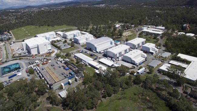 FOR GCB. Check before use. Aerial view of Village Roadshow Studios with Sound Stage 9 on left. Picture: Supplied courtesy Village Roadshow Studios.