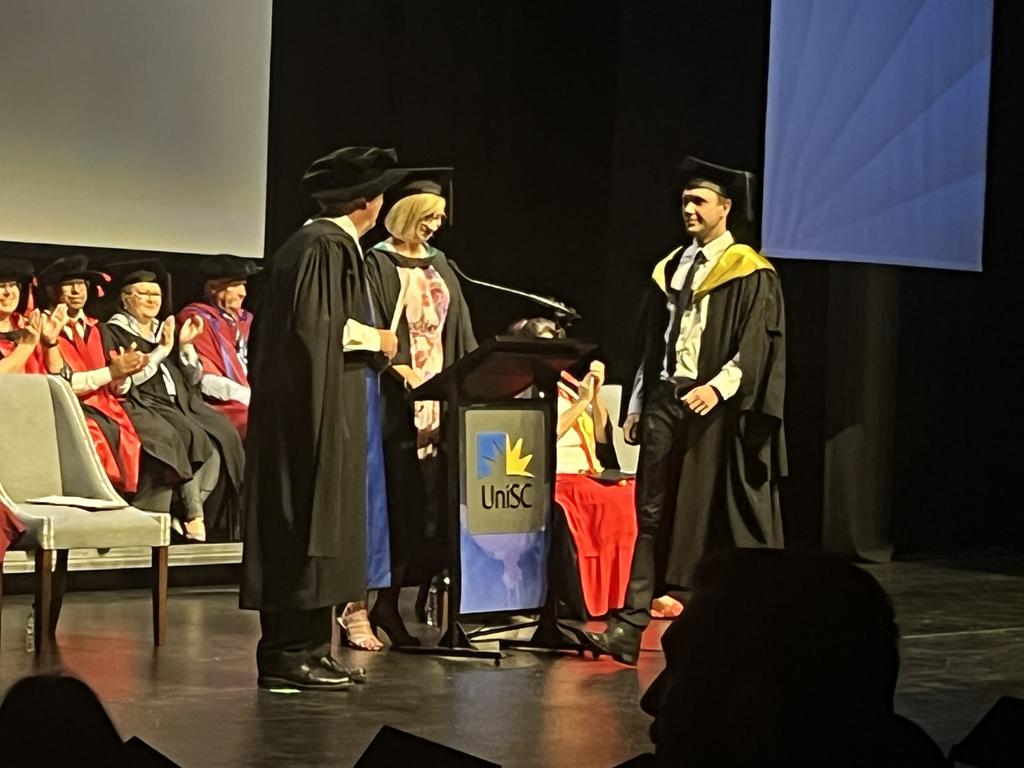 The University of the Sunshine Coast graduation ceremony at Maryborough's Brogla Theatre.