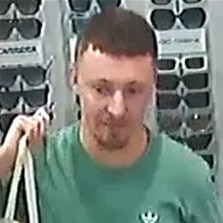 Police are seeking this man, who they believe may be able to assist them with their investigation into an alleged theft from a Southport sunglasses store.