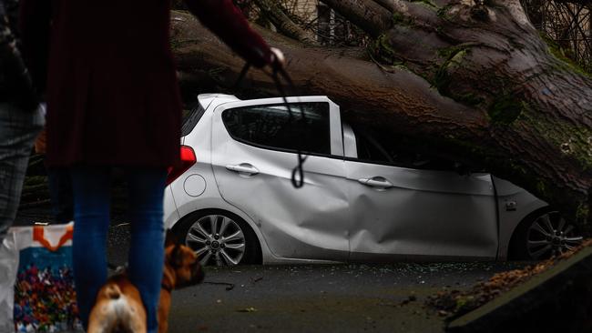 The storm has brought widespread damage to the UK. Picture: Sameer Al-Doumy / AFP