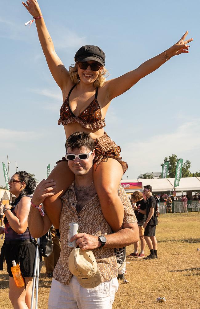 Cody Grimsin and Heather Archer at BASSINTHEGRASS 2023. Picture: Pema Tamang Pakhrin