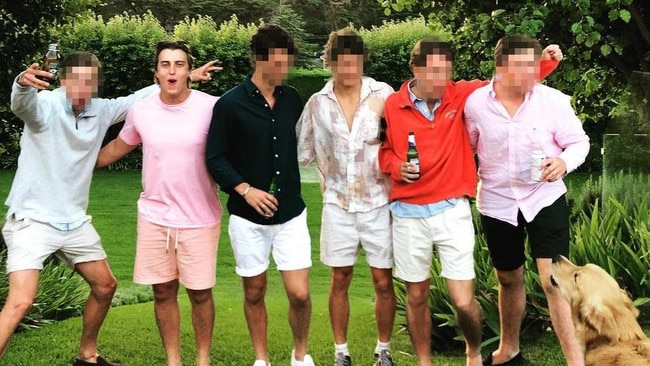 Henry Brayshaw in Portsea with his friends in a picture he shared on New Year’s Eve. Picture: Instagram