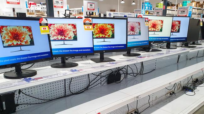 Computer monitors have been big sellers in COVID-19. Photo: AAP Image/Richard Walker