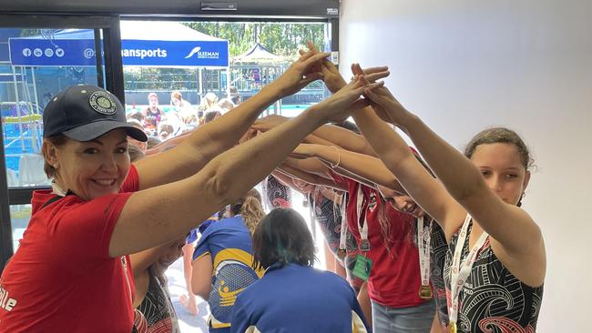 Alstonville form a guard of honour for opponents.