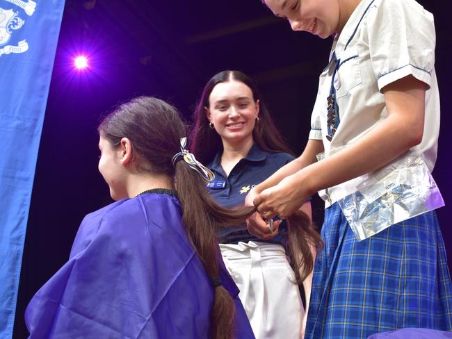 Year 12 students at Loreto College 'Rocked the Chop' for the Cancer Council's Ponytail Project.