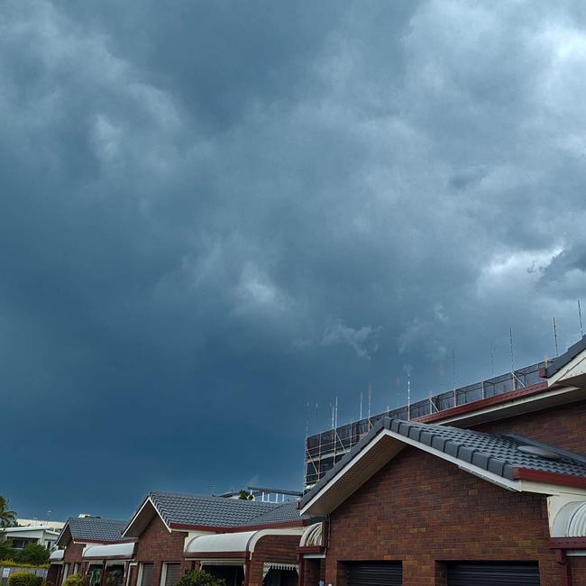 Storm clouds over Redcliffe. Photo: Russ Waller