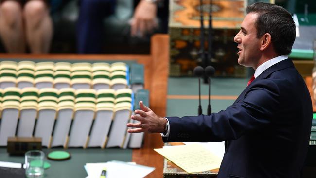 The ‘daring’ Jim Chalmers holds court. Picture: AAP