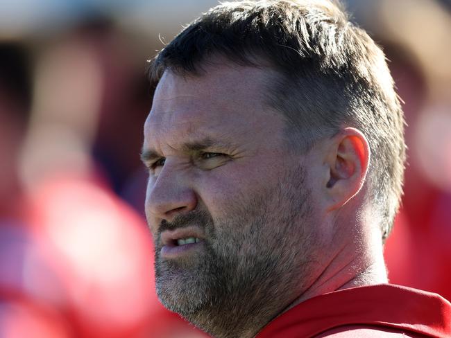 SANFL - North Adelaide coach Jacob Surjan during round 6 match against Sturt. Picture: SANFL / Corey Sutton
