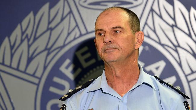 Superintendent Glen Pointing spoke to media in Townsville about the crash. PICTURE: MATT TAYLOR