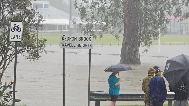 Flooding at Norths Rugby Club's Hugh Courtney Oval. Picture: Contributed