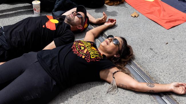 Senator Thorpe during the Invasion Day rally in Melbourne this year. Picture: AAP