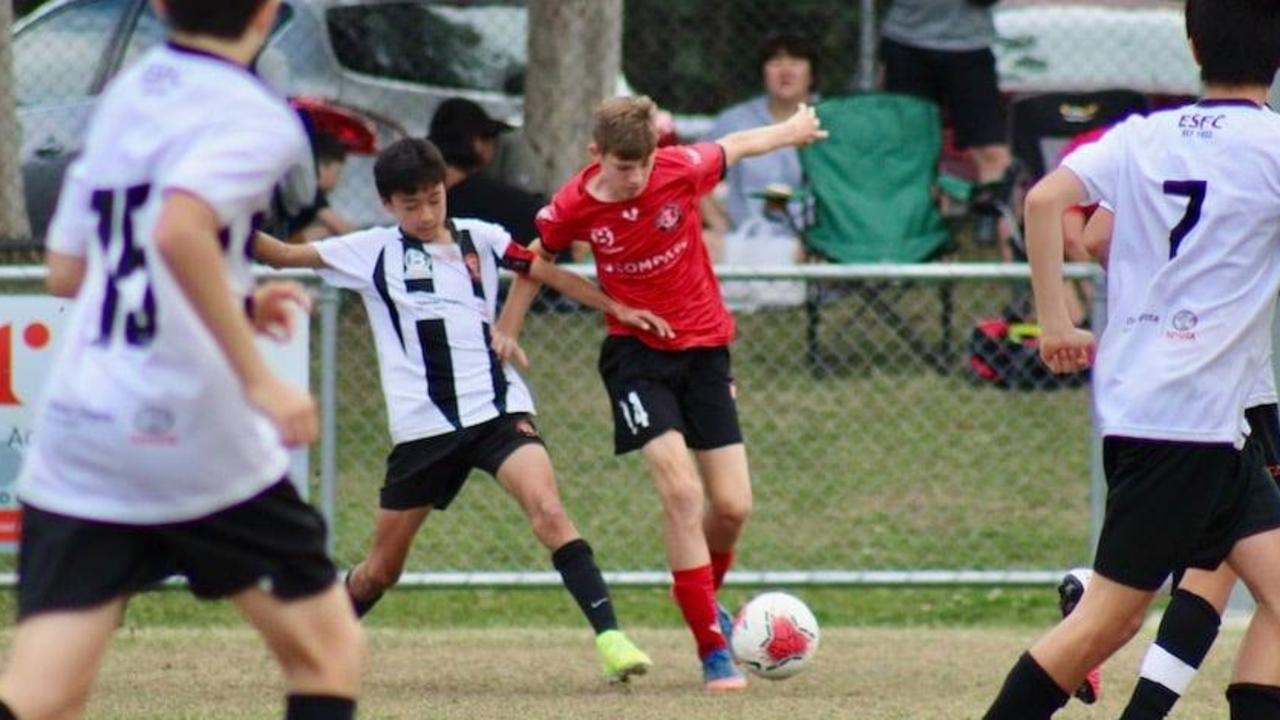 Action from the Gold Coast Premier Invitational football tournament. Pic: Supplied