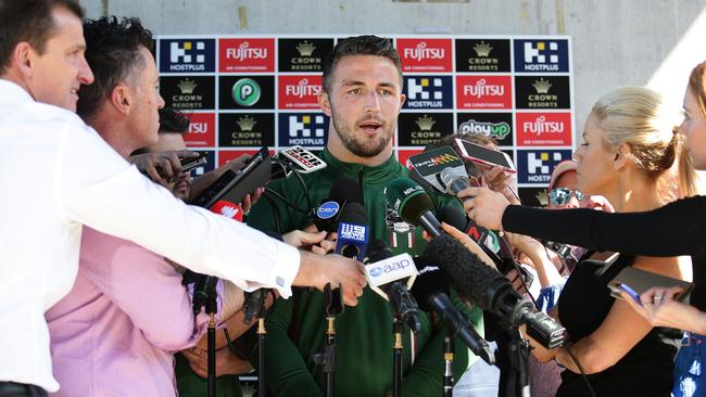 After days of being in the headlines Sam Burgess broke his silence on Tuesday. Picture: Brett Costello