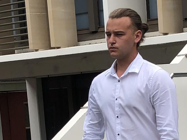 Jarryd Ellul, 22, leaves Wollongong Local Court on OCtober 6.