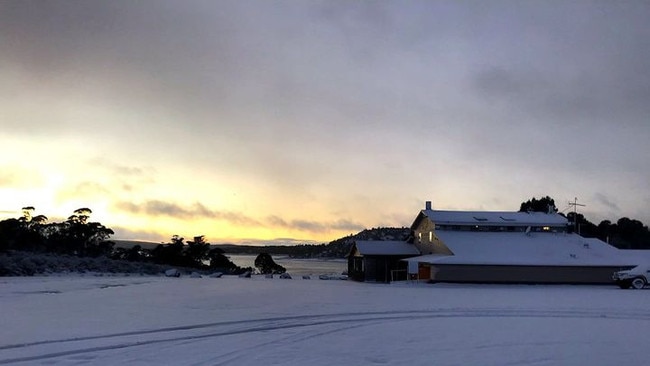 Snowfall in the Central Highlands. Picture: Great Lake Hotel