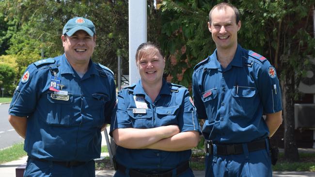 Leigh Anderson with colleagues Gavin Cousens and Rachel Harm. Picture: Charlotte Lam