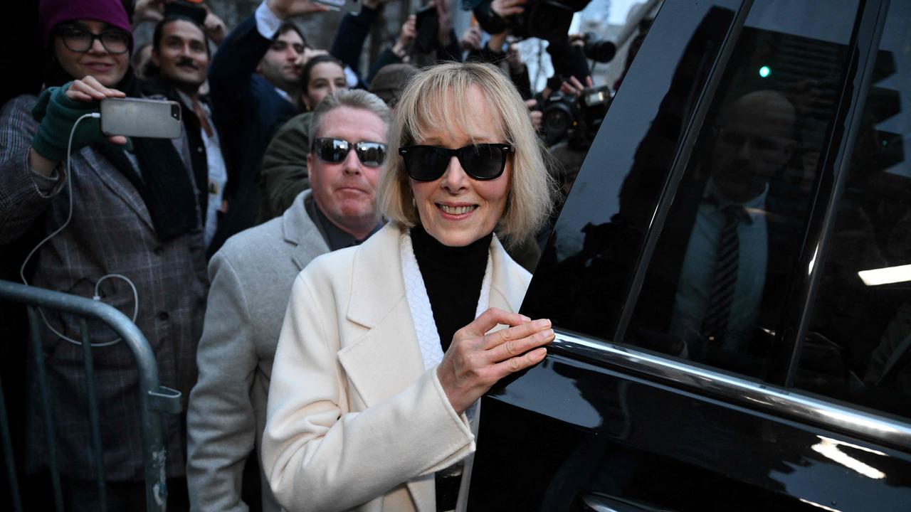 Writer E. Jean Carroll leaves federal court after the verdict in her defamation case against former US president Donald Trump in New York. Picture: AFP