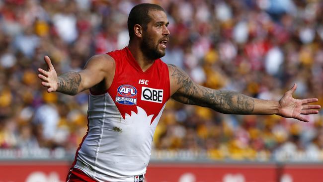 The blockbuster Lance Franklin deal is at the heart of Jason Sourasis’ legal fight. Picture: Wayne Ludbey