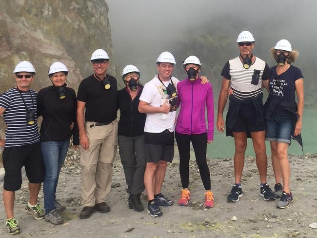 A NZ barrister took staff to the island days before it erupted. Picture: Supplied