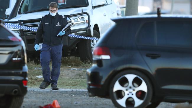 Officers are focusing the search for clues on a black Ford Focus. Picture: David Crosling