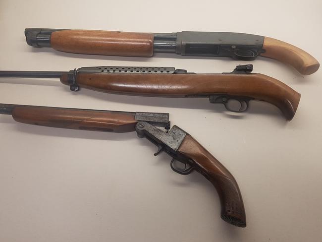 Firearms and ammunition were seized during a recent police raid in Newcastle.