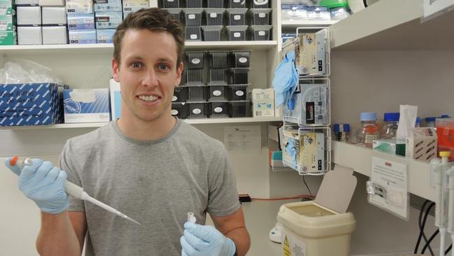 Bankstown Berries midfielder Kyle Ewart, who is doing a PhD in wildlife forensic science.
