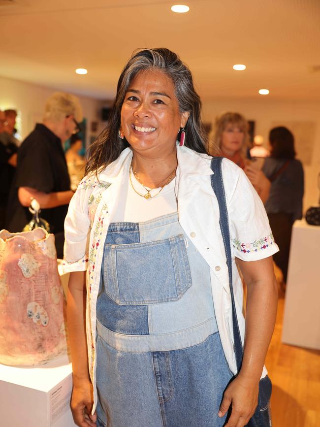 Caroline Ephraums at the SWELL Art Prize at Broadbeach Community Space for Gold Coast at Large. Picture, Portia Large.
