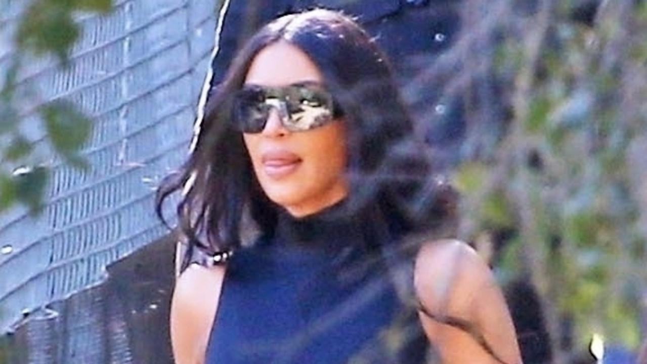 Kim Kardashian attends Kanye West’s church service in weird pants ...