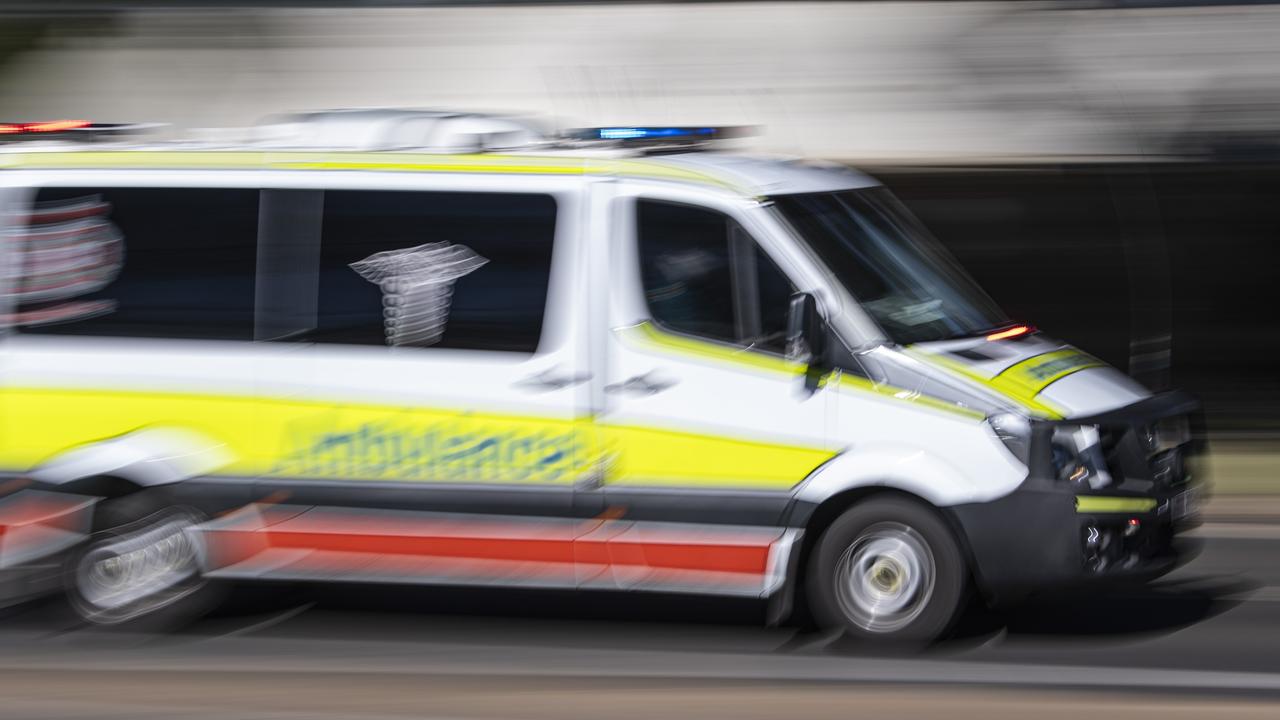Man taken to hospital after motorbike and vehicle collide
