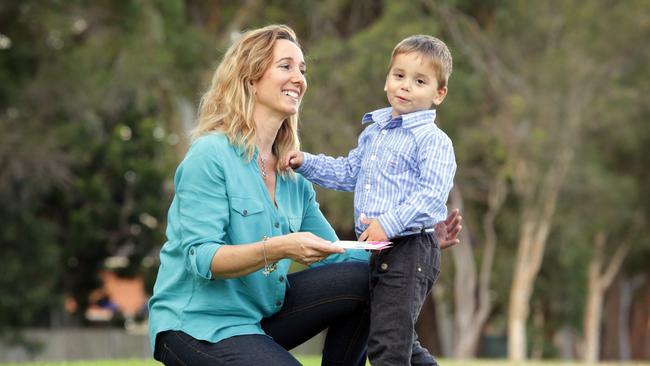 Laura Uzelac with her son Maxim Uzelac, 3 / Picture; John Fotiadis