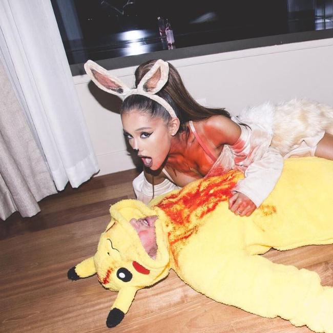 Halloween 2016 via social media ... Ariana Grande and Mac Miller, 