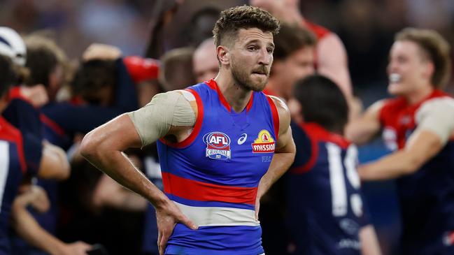 The Dogs were demolished in the grand final, despite Marcus Bontempelli’s best efforts. Picture: AFL Photos/Getty Images